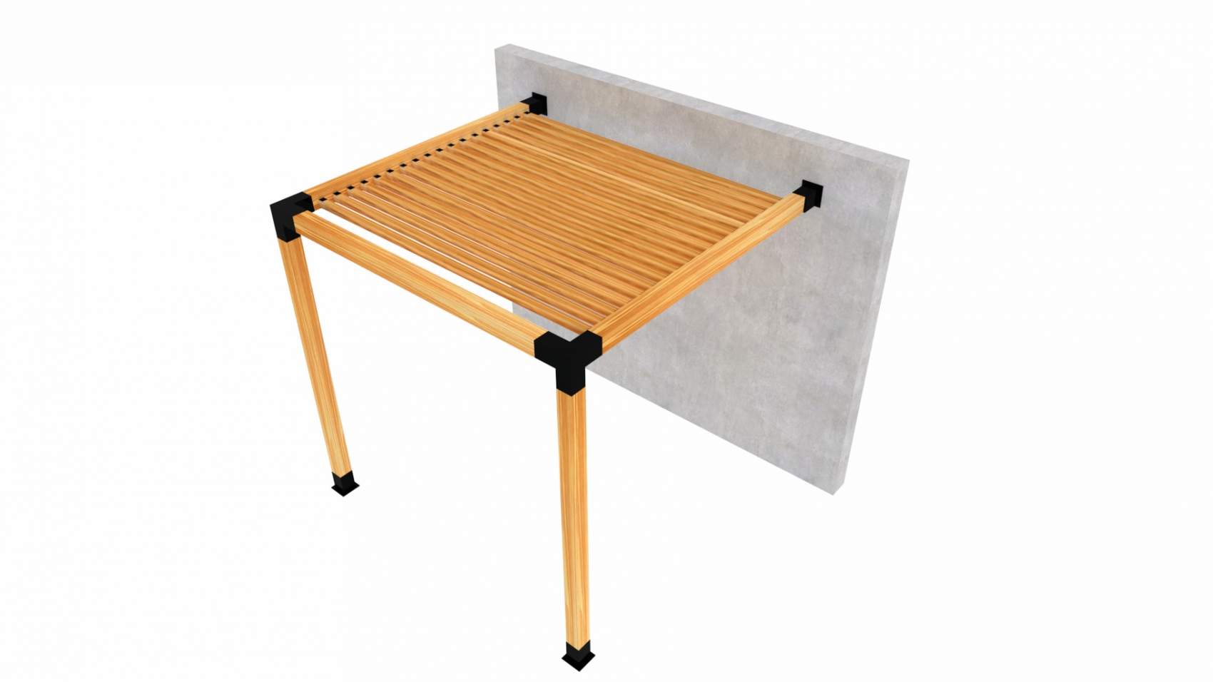 MODERN PERGOLA WALL MOUNTED L: 2m x W: 2m