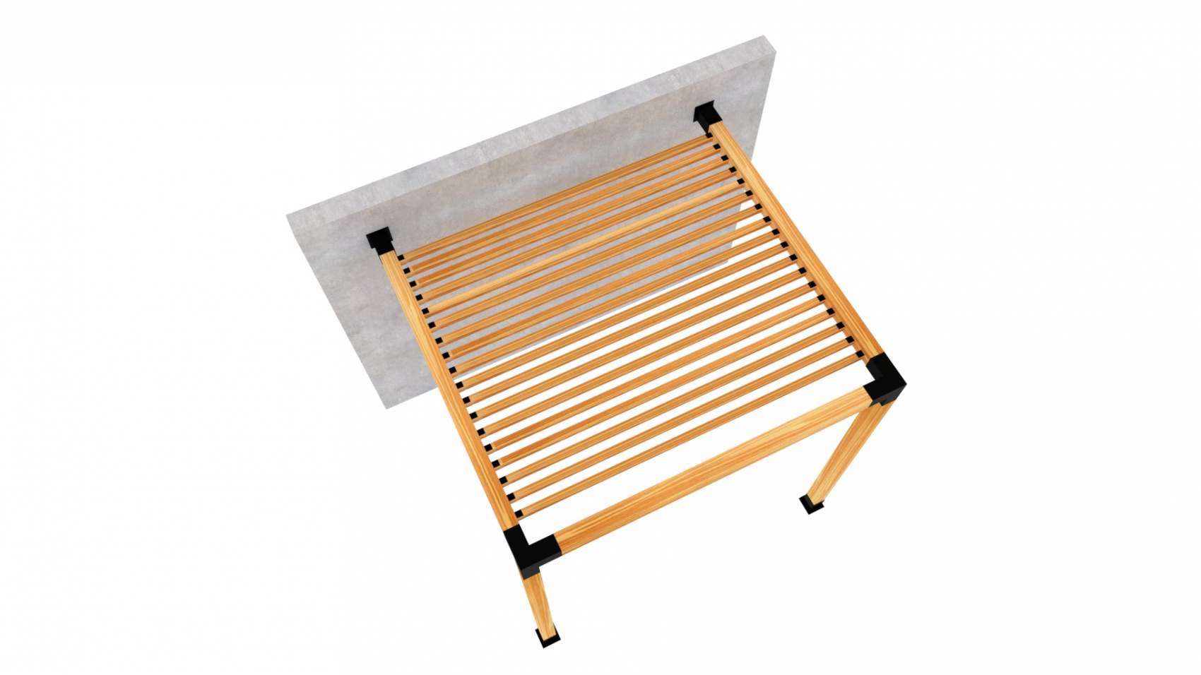 MODERN PERGOLA WALL MOUNTED L: 4m x W: 4m