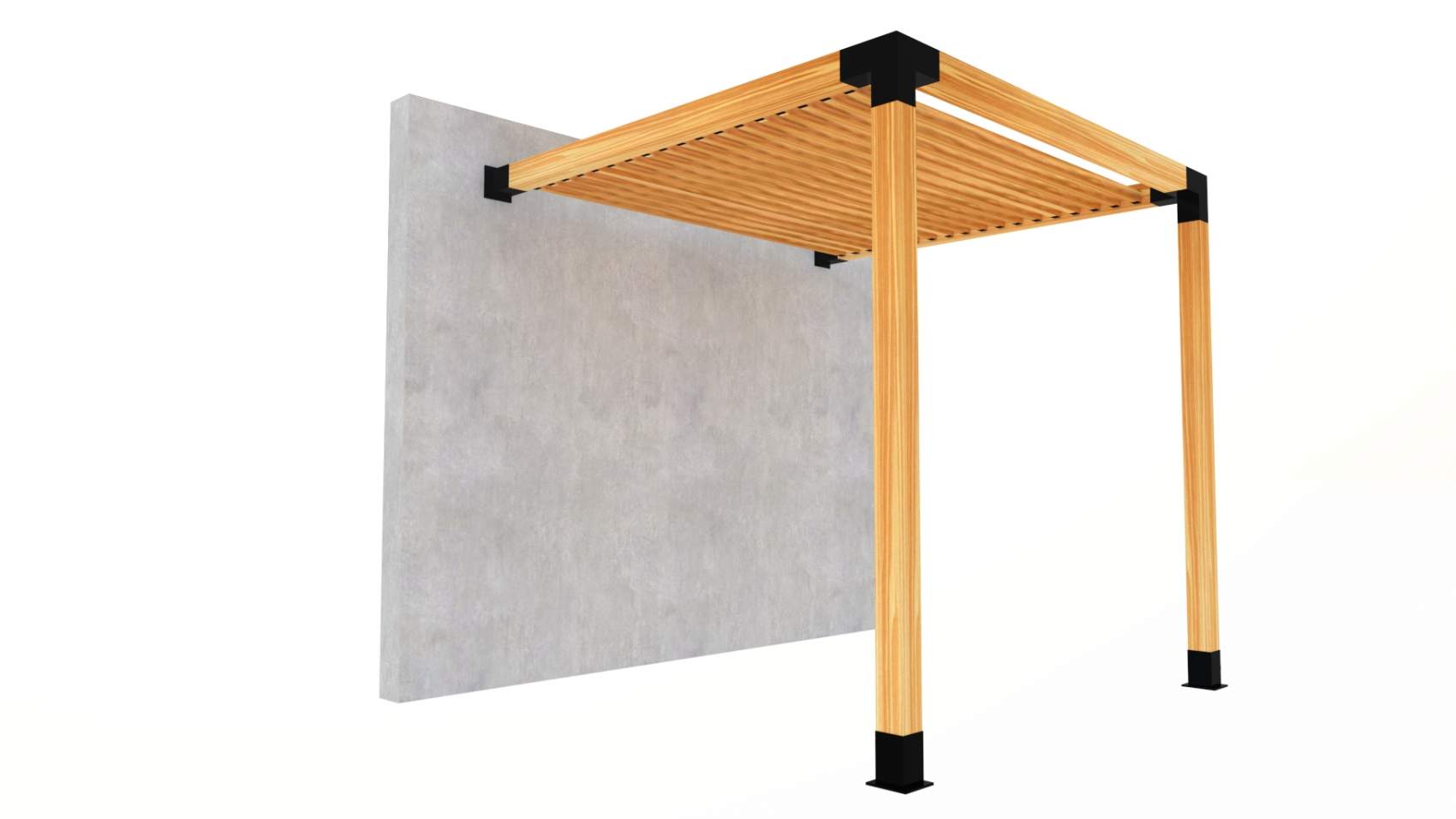 MODERN PERGOLA WALL MOUNTED L: 3m x W: 3m